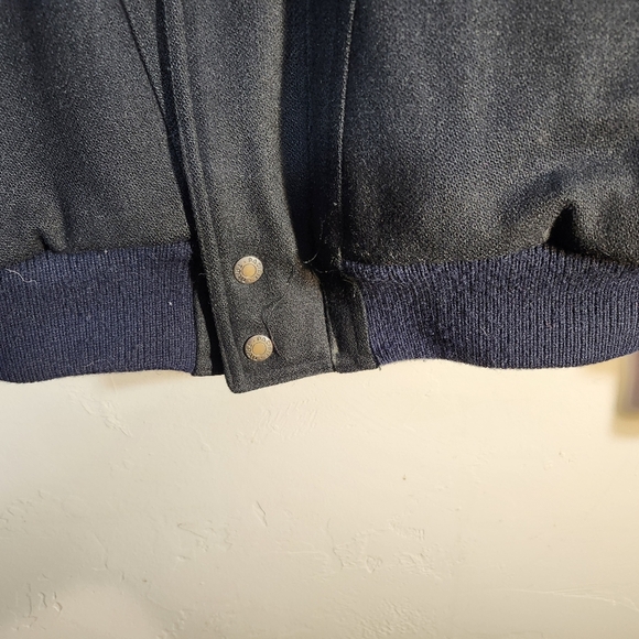 Pacific Trail VTG Wool Men's Dark Gray Bomber Jacket Sz L - Picture 4 of 11